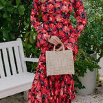 Saylor  Cher Maxi Dress in Red Floral size Large‎ Photo 0