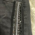 Free People  black denim embellished skirt Photo 2