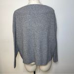 EXPRESS Gray V-Neck Sweater Women’s Small Soft Knit Long Sleeve Pullover Photo 3