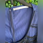 Susana Monaco - Navy Blue W/ Black Beaded Embellished Sheath Dress - NWOT Photo 7