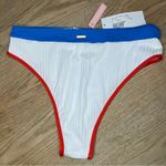 Roxy NWT  Hello July High Leg Midwaist Bikini Bottoms Moderate Coverage Size M Photo 2