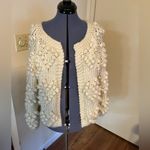 Chicwish Womens soft heart shaped balls Thick open Cardigan Sweater ivory cream Photo 11