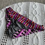 Athleta Black and Pink Bikini Bottom with Bold Striped Waistband Photo 2