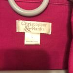Christopher & Banks  Women’s Lightweight Pink Color Size Large Jacket 3/4 Sleeve Photo 1