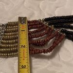 Woman’s Statement Beaded Bib Necklace Black Wood ? Bead Photo 11