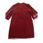 On the Couch Wine red micro polka dot boho embroidered dress sz M boho Size M Photo 1