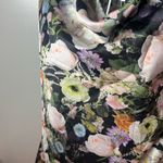 Adam Lippes  Putnam Art To Wear Top Black Floral Sleeveless Wrap Blouse Size 0 Photo 3