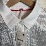 Free People  Pleated Textured Lydia‎ Button down Top Photo 2