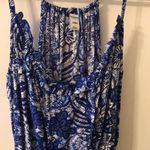 Old Navy  blue and white floral sleeveless dress size medium Photo 3