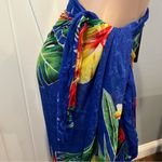 Rima Sarong one size beach wear wrap vacation tropical swim coverup bright scarf Blue Photo 10