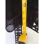 Elie Tahari  Black Fish Net Open Front Belted Cardigan Sz S Photo 3