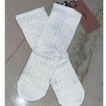 ALAÏA Lace Stretch Viscose Socks in Blanc Optique Small New Womens Vienne White Photo 3