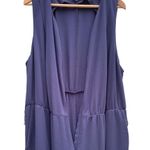 Eloquii  Wide Leg Sleeveless V Neck Jumpsuit Plus Size Navy Blue One Piece Sz 22 Photo 7