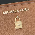 Michael Kors Adele Brown Leather Zip Up Key Ring ID Wallet 5” X 3.5” Photo 5