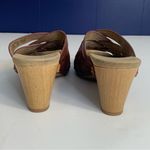 Dansko  Tory Brown Leather‎ Cut Out Silhouette Strappy Wedge Sandals Size 37 Photo 5