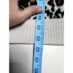 T Tahari Tahari Womens White Black Leopard Long Sleeve Crew Neck Pullover Sweater Size XL Photo 5