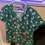Betsey Johnson Leopard Print scrub top Photo 0