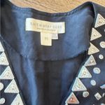 Saltwater Luxe  Black Mini Dress with Gold Accents Photo 2