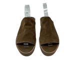 Vince Slide Sandals Platform Wedge Suede Leather Brown Size US 6.5 Photo 4