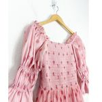 Ivy City Co Jess Dress Strawberry Fields Size XXS Tulle Stretch Smocked Tiered Pink Photo 6