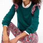 J.Crew Floral Ruffle Sweatshirt Size XS Photo 0