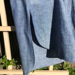 Fossil  | Blue Pleated Long Sleeve 100% Cotton Blouse Top XS Photo 4