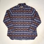 Woolrich  Women's Aztec Geometric Button Down Shirt Flannel Size Large Western Photo 0