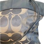 Coach Purse Light Blue Leather Signature C Laura Shoulder Tote Bag F18335 Photo 7