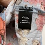 Torrid  Size 1 Blue Tank Top Blouse Pink Floral V Neck Baby doll Top Photo 5