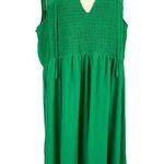 Torrid  GREEN CHIFFON SMOCK FRONT TANK SLEVELESS DRESS SIZE 3 USA 3X Photo 4
