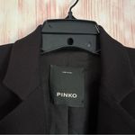 Pinko Black Single Lapel Peacoat Size 4 Photo 5
