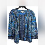 Joan Rivers  Perfect Paisley knit open front jacket with 3/4 sleeves Photo 6