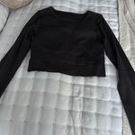 Lululemon Black  Ribbed Tank Cropped Top Photo 0