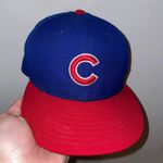 New Era Cap Vintage New Era 59Fifty Chicago Cubs two tone fitted hat 7 1/4 USA Wool good condition  Photo 1