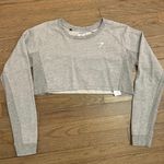 Gymshark  Crop Long Sleeve Grey Top Photo 0