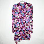 PINKO Floral Sleeved Sheath Mini Silk Dress in Size Large (44) Photo 7