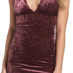 Free People Free‎ People Viper Velvet Mini Dress Raspberry Size Small Photo 0