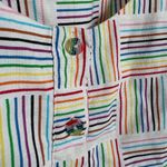 Unlisted Pride Rainbow Babydoll Tie Strap Multicolor Buttons Tiered Summer Dress XL Photo 3