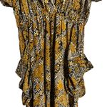 Gilner Farrar Jade Viper Snakeskin Print Puff Sleeve Jumpsuit Size XL Brown Photo 10