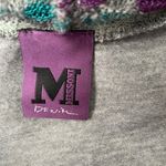 Missoni  Denim Designer Knit Metallic Stripe Cowl Neck Gray Top size small Photo 2