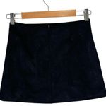 Altar'd State  Mini Skirt Womens S Rory Suede Notch Slit Fitted Flirty Black Photo 2