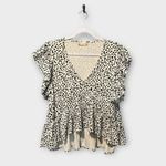 Altar'd State Altar’d State polka dot white ruffle crop top Photo 2