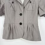 Banana Republic  Wool Gray Blazer Jacket Blouse-Skirt Top Wmn's 0 Wool-Silk y2k Photo 2