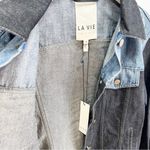 Rebecca Taylor NWT NEW  BLACK/INDIGO Colorblock Denim Jacket Size Medium M Photo 4