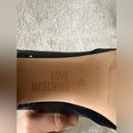 Love moschino  Leather Studded heart Accents chunky heel Pumps size 40 Photo 8