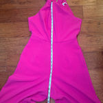 Julia Jordan  Sleeveless Twist Halter‎ Neck Jumpsuit Pink Fuschia Size 4 Photo 11