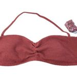 J.Crew  Rust Textured Sweetheart Bandeau Swim Bikini Top Size 2X Photo 2