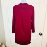 Old Navy  Half Button Down Tunic Shirt Dress Pinot Maroon Red S Photo 3