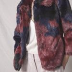 ABS Allen Schwartz Allen Schwartz Fur Jacket, Burgundy, Black, Navy Size L New w/Tag $430 Photo 2
