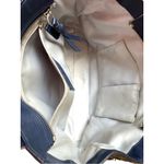 Coach Park Elevated Leather Snakeskin blue Carryall Shoulder Bag Photo 7